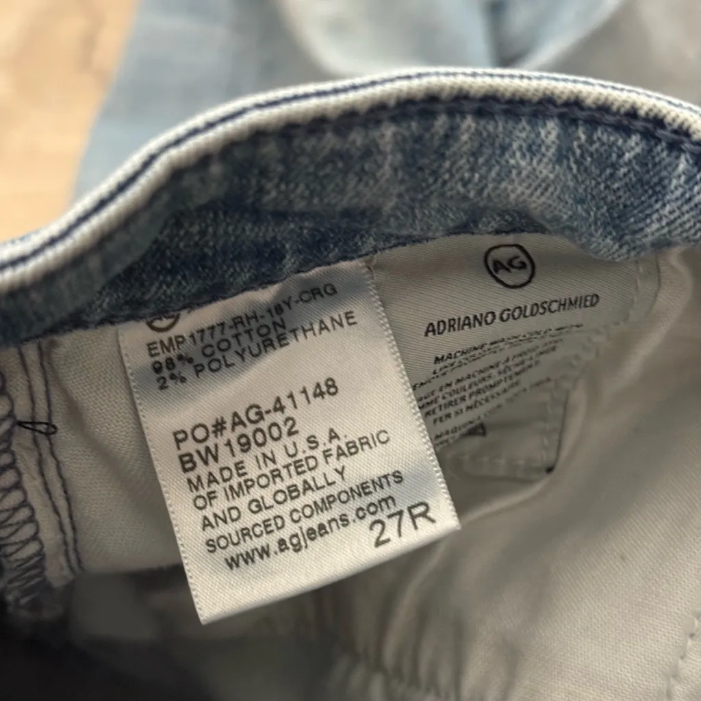 AG Adriano Goldschmied Farrah High-Rise Skinny Ankle Jeans | Light Wash | 27R - Image 8