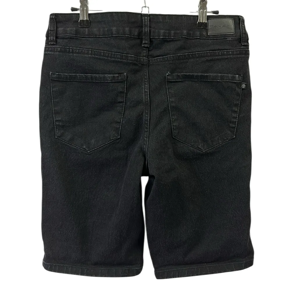 Tahari Black Stretch Denim Bermuda Jean Shorts Womens Size 10 or 30 Waist - Image 2