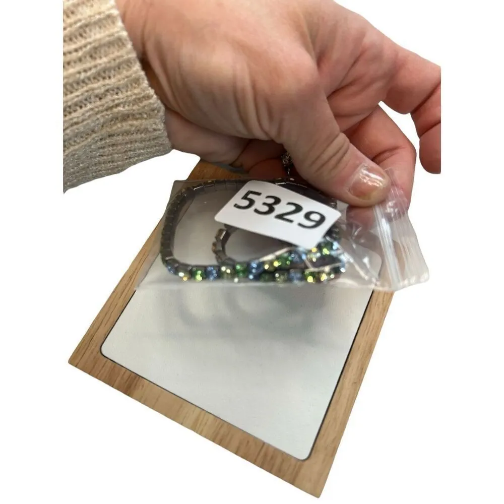 Multi colored rhinestone crystal set of 2 bracelets - Image 10