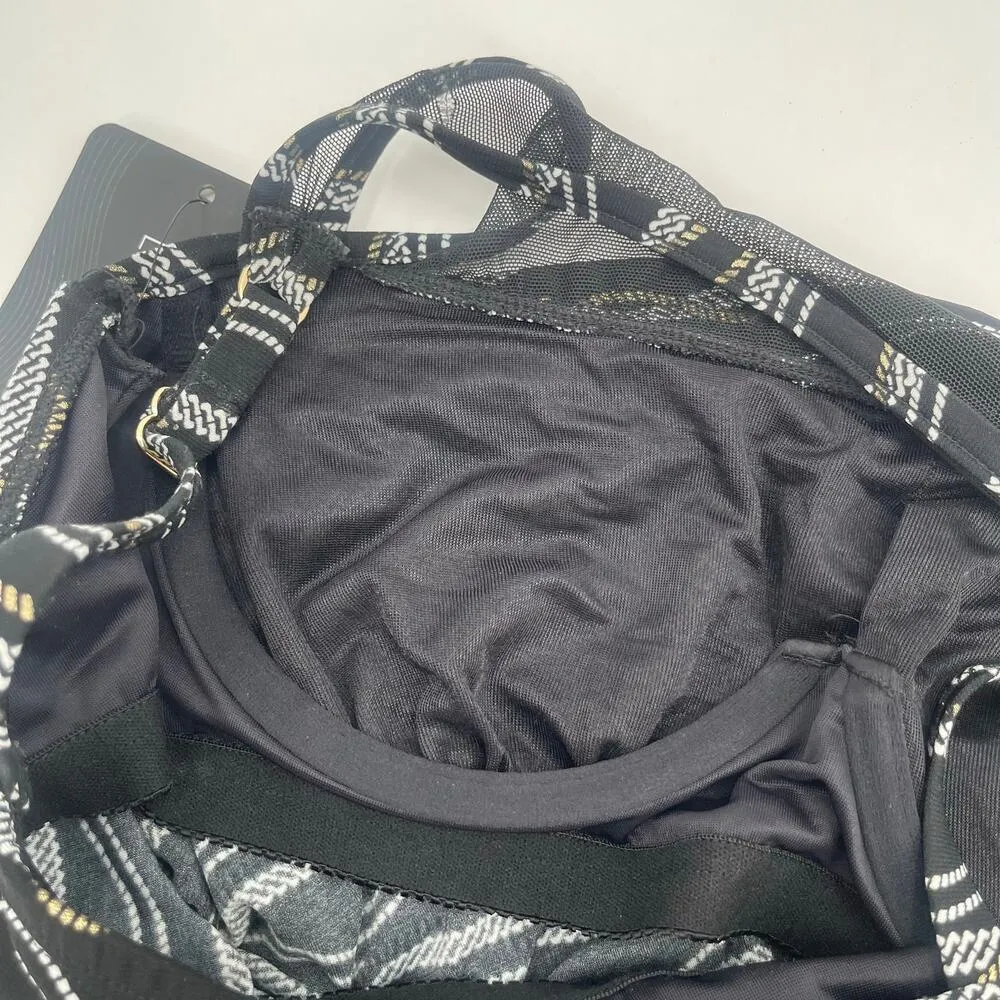 Miraclesuit Tankini Top Size 8 Linked In Mirage NWT Underwire Black Multi Swim - Image 11