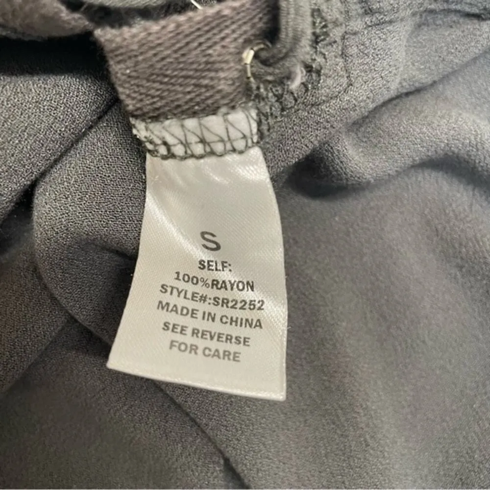 Sophie Rue Rayon Sleeveless Tank Size Small side lace-up cinched ties gray - Image 8