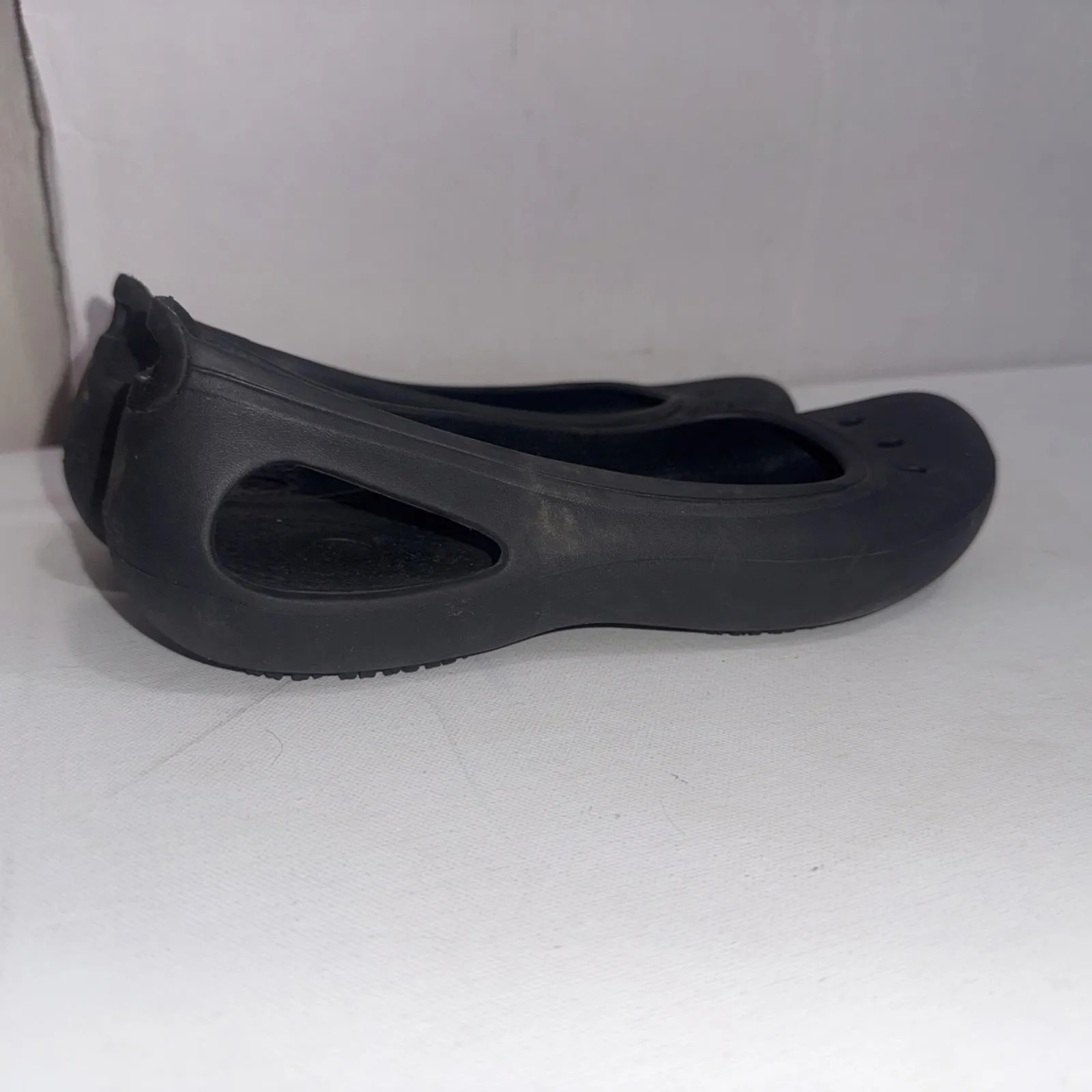 Crocs Black Kadee Flats ‘Ballet Slip On Flat Shoes Sandals Womens Size 7 - Image 3