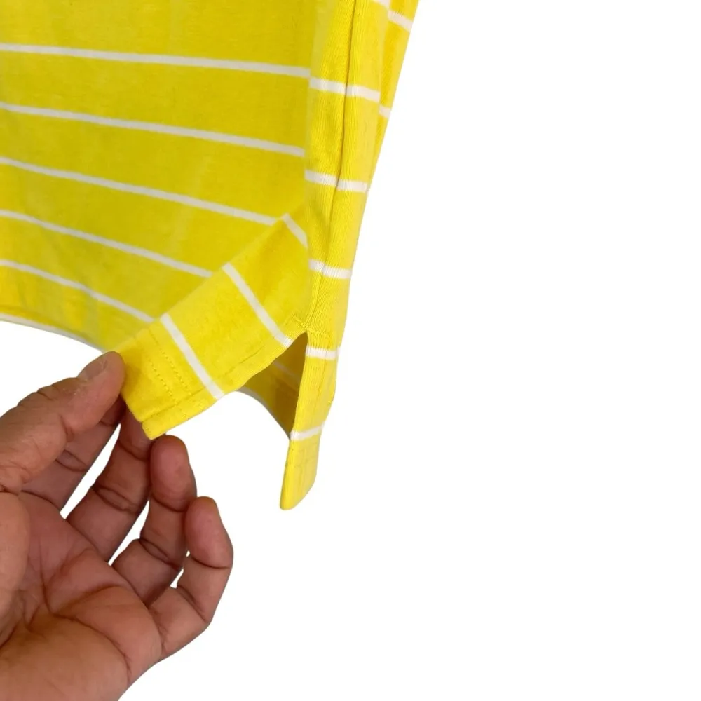 Lauren Ralph Lauren Boatneck Cuffed Sleeve T-Shirt Yellow Striped M - Image 7