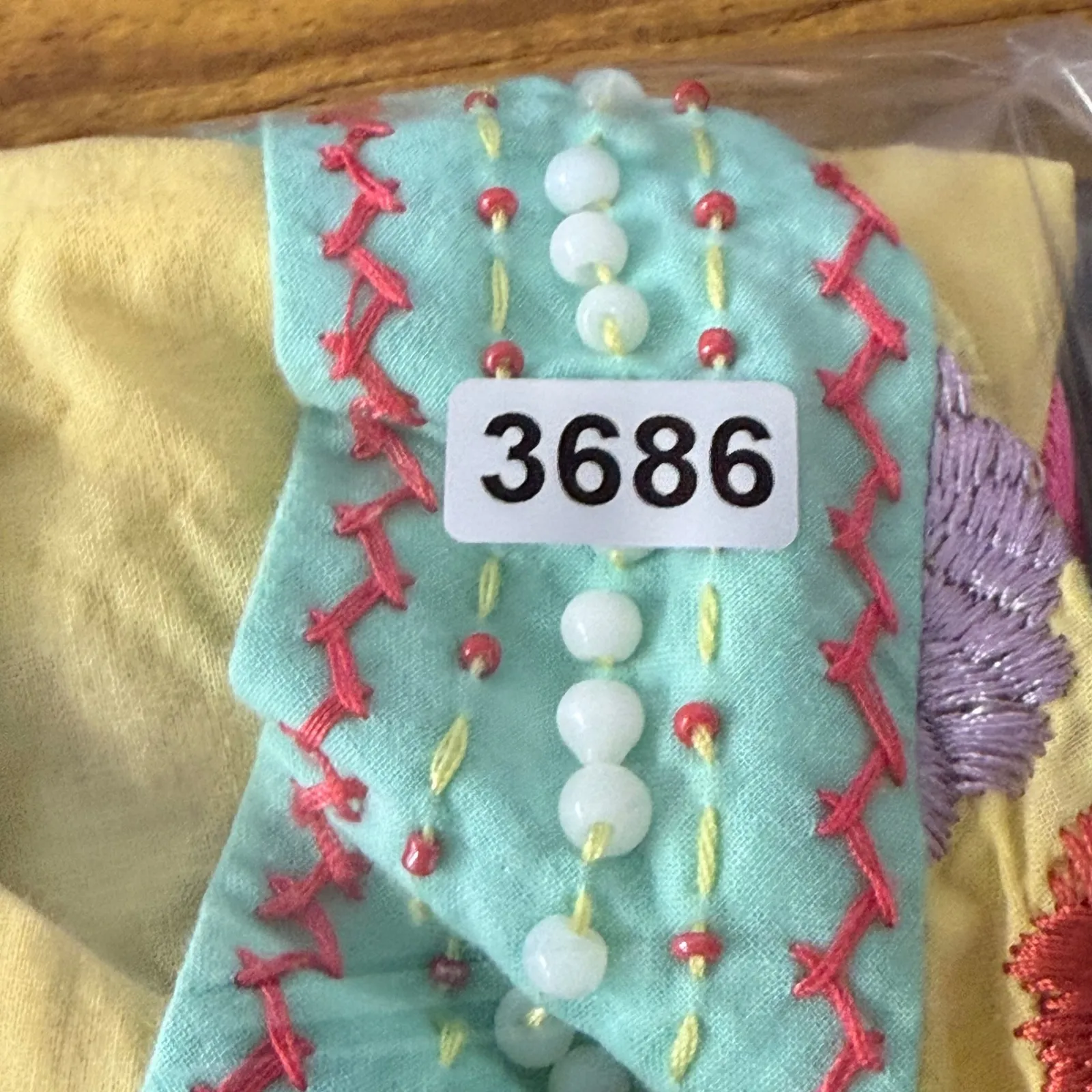 Boston Proper Embroidered Dress Beaded Cotton Sundress Yellow Summer Size 2 - Image 13