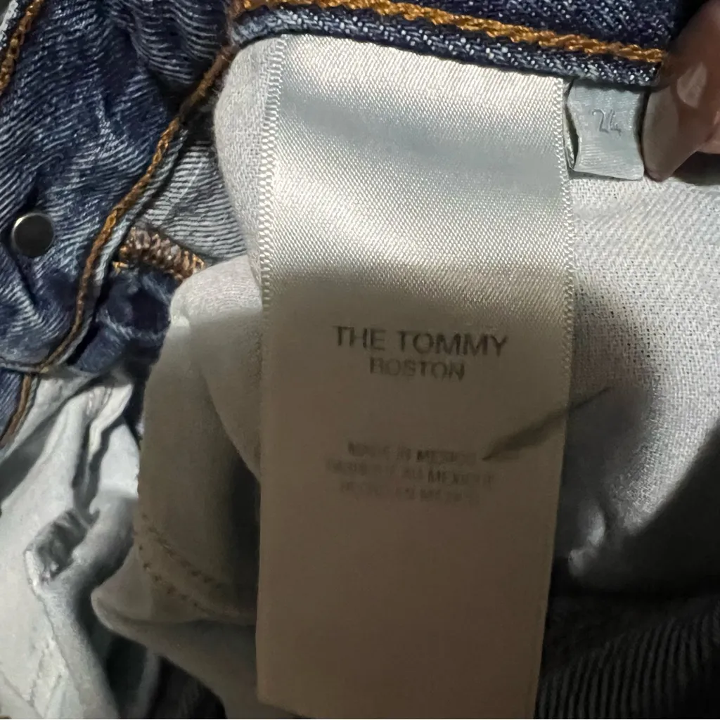Favorite Daughter The Tommy‎ Low Slung Long Straight Boston Denim Jeans Blue Size 24 - Image 12