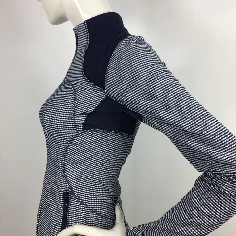 Lululemon Forme Jacket Inkwell Gingham Size 4 Rare - Image 8