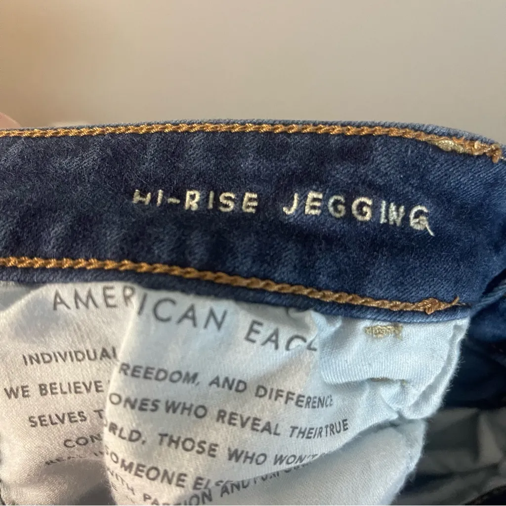 American Eagle Outfitters Dark Blue Ankle Jeans - Image 7