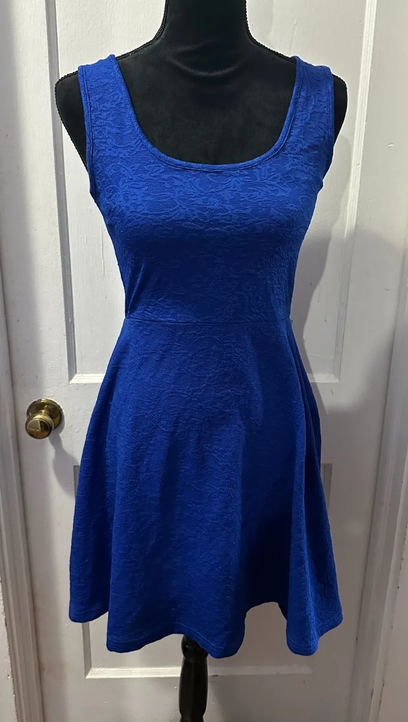 5th & Love Blue Fit and Flare Dress in S - Image 1