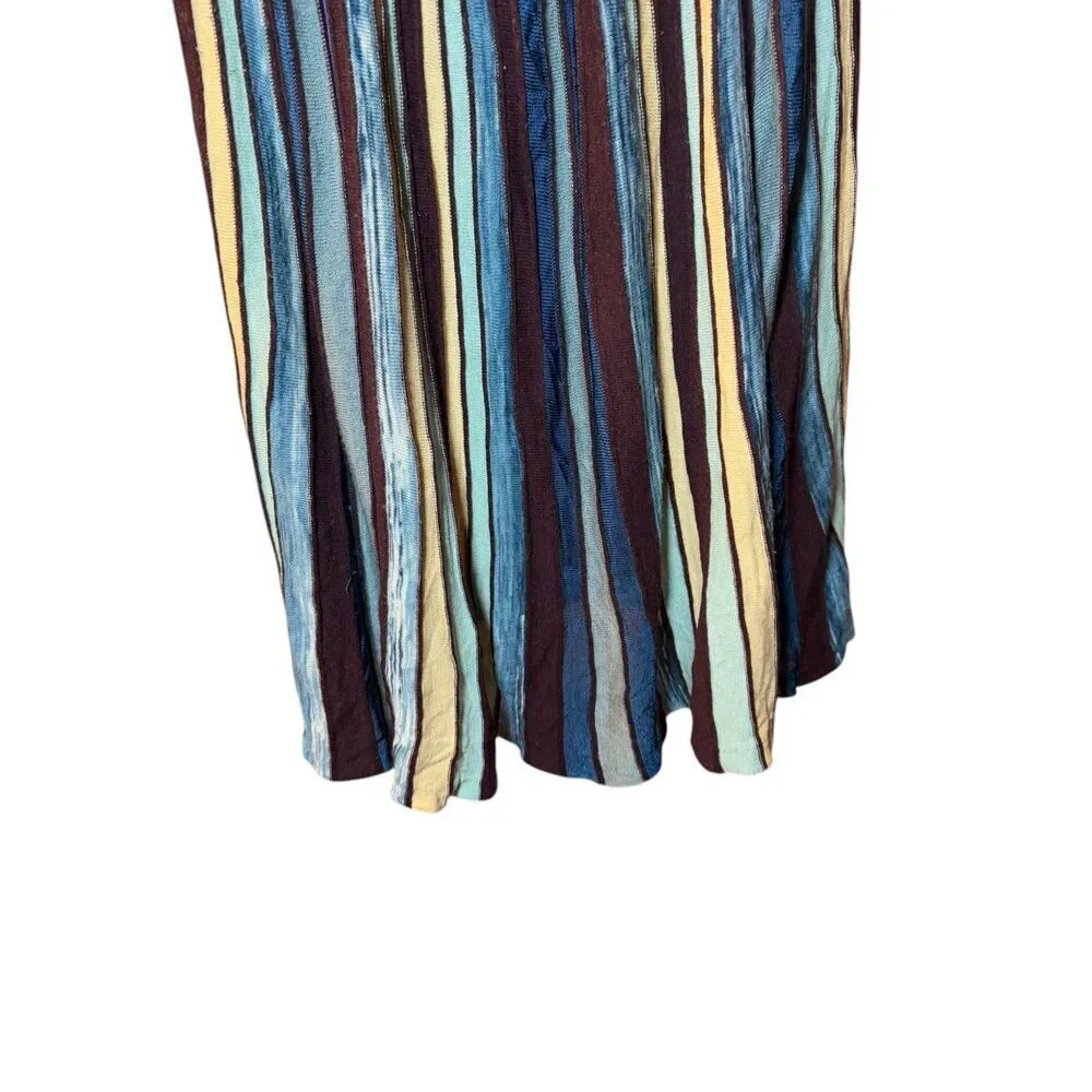 MOTH Anthropologie Womens Nora Colorful Stripe Sweater Dress Alpaca Wool S - Image 8