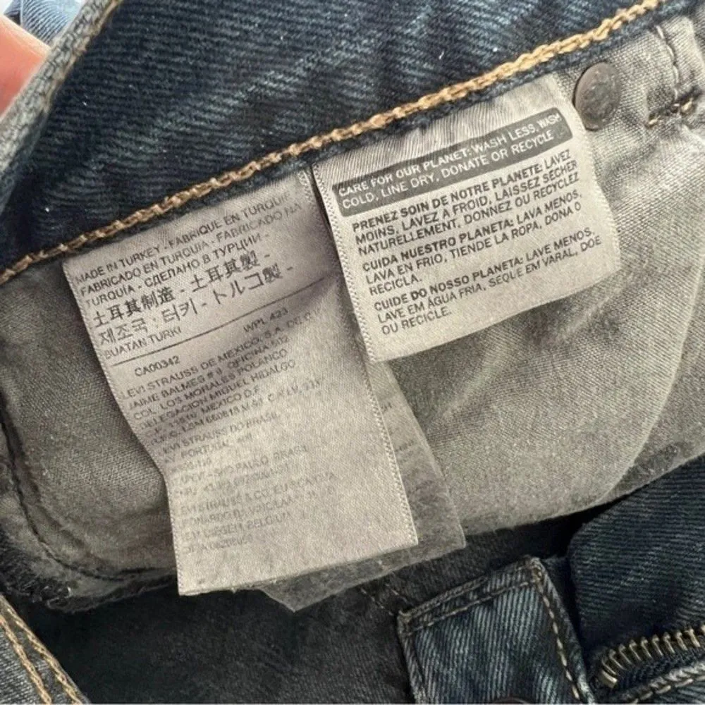 LEVI'S STRAUSS & CO 505 C Straight Cropped Jeans Size W27 L27 Grey - Image 10