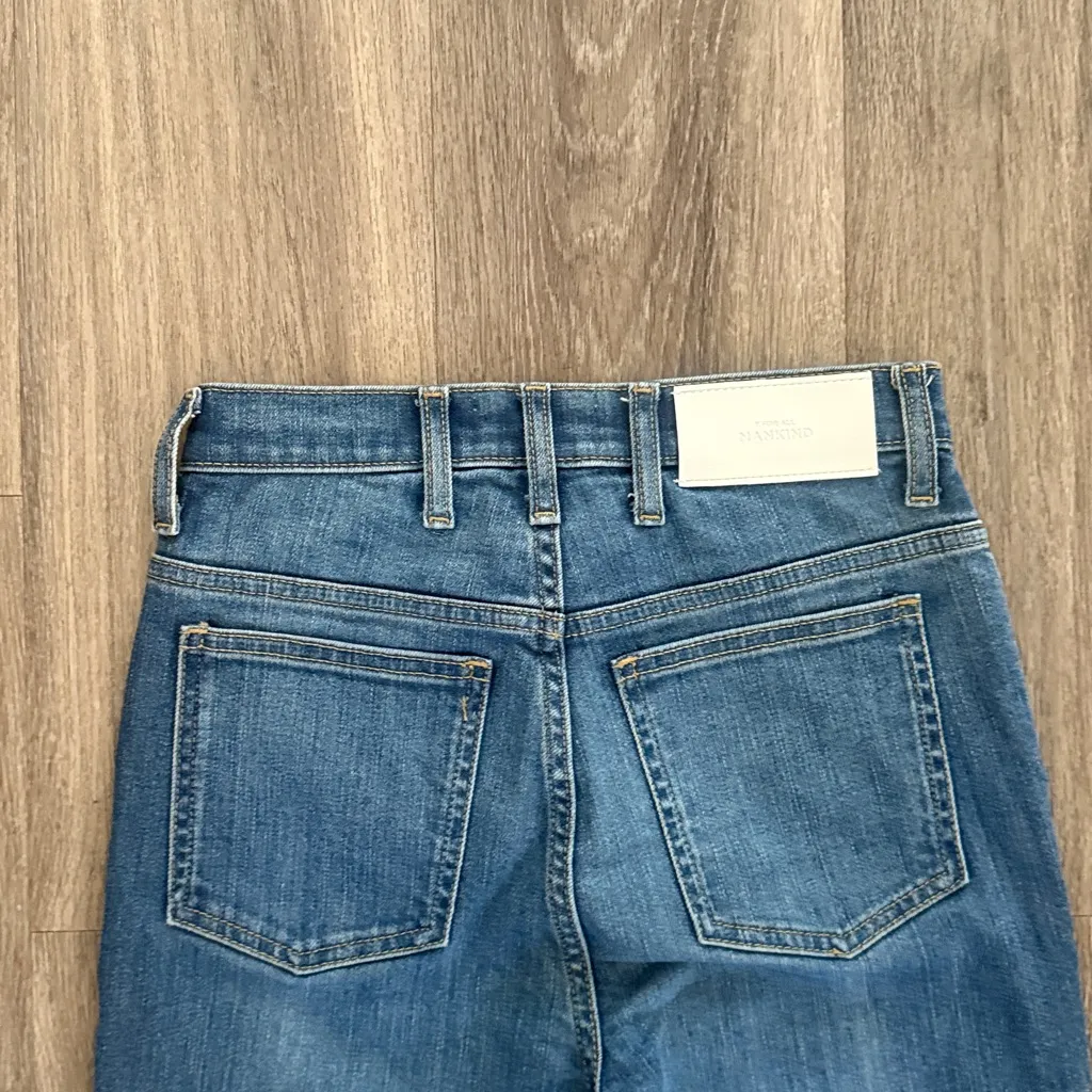 7 For All Mankind Medium Blue Flare Jeans size 25 High rise Easy Boot Denim - Image 5