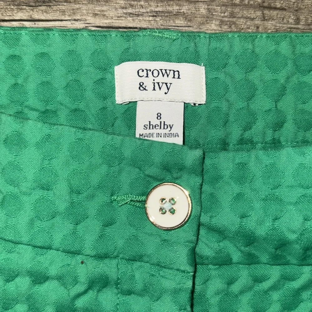 Crown & Ivy Shelby Scallop Short In Blue Canoe Size 10 - Image 2