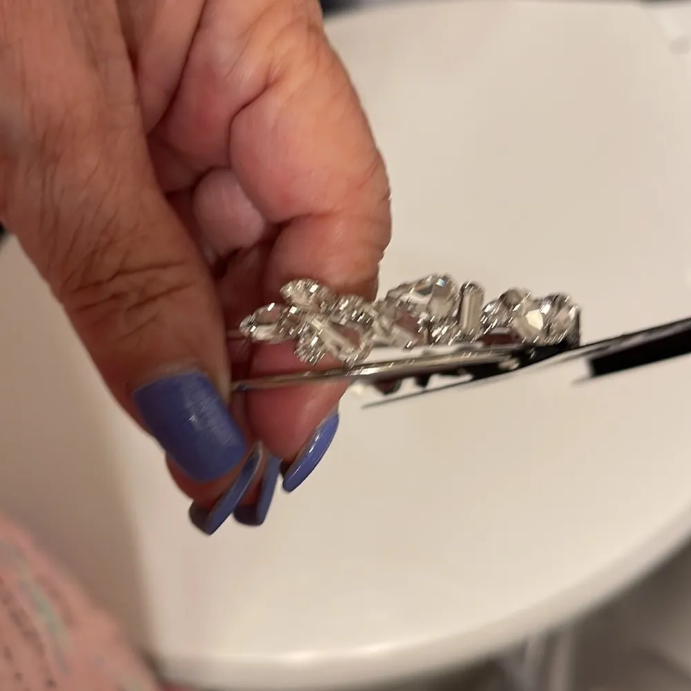 New bebe Silvertone & crystal embellished hoops - Image 2