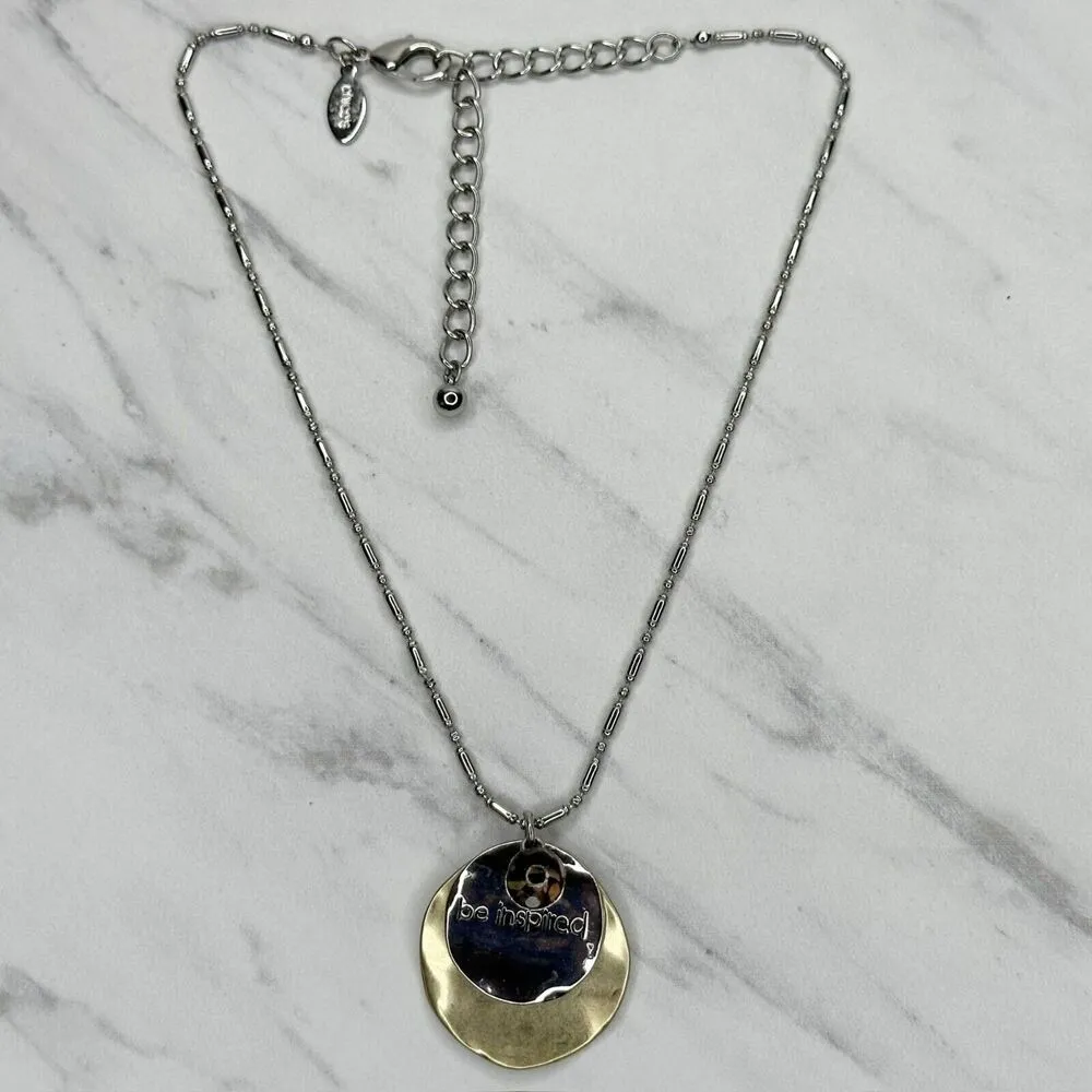 Chico's Be Inspired Be True Silver Pendant Necklace ✨ - Image 2