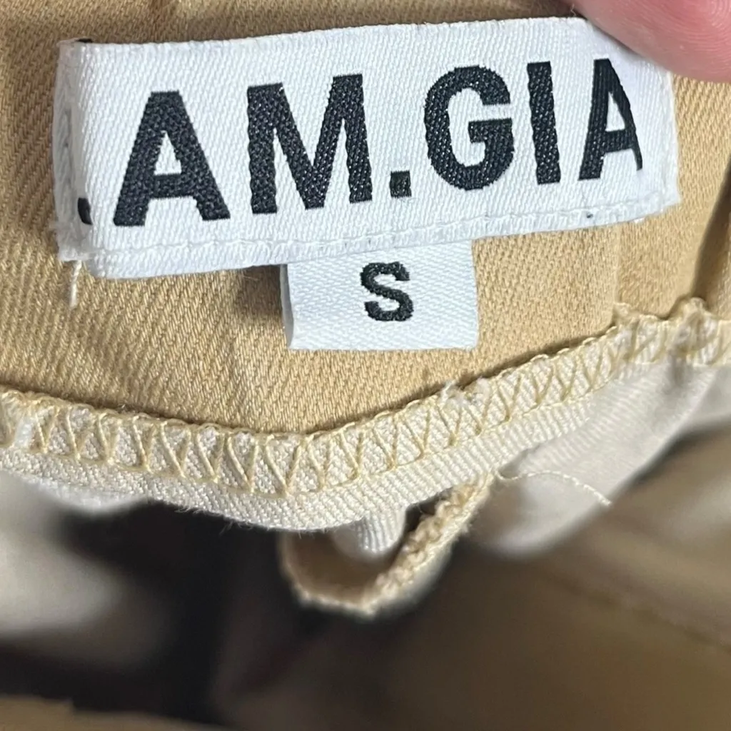 I.AM.GIA Cobra Jogger Pants Tan Elastic Hem Women’s Size Small Streetwear - Image 13