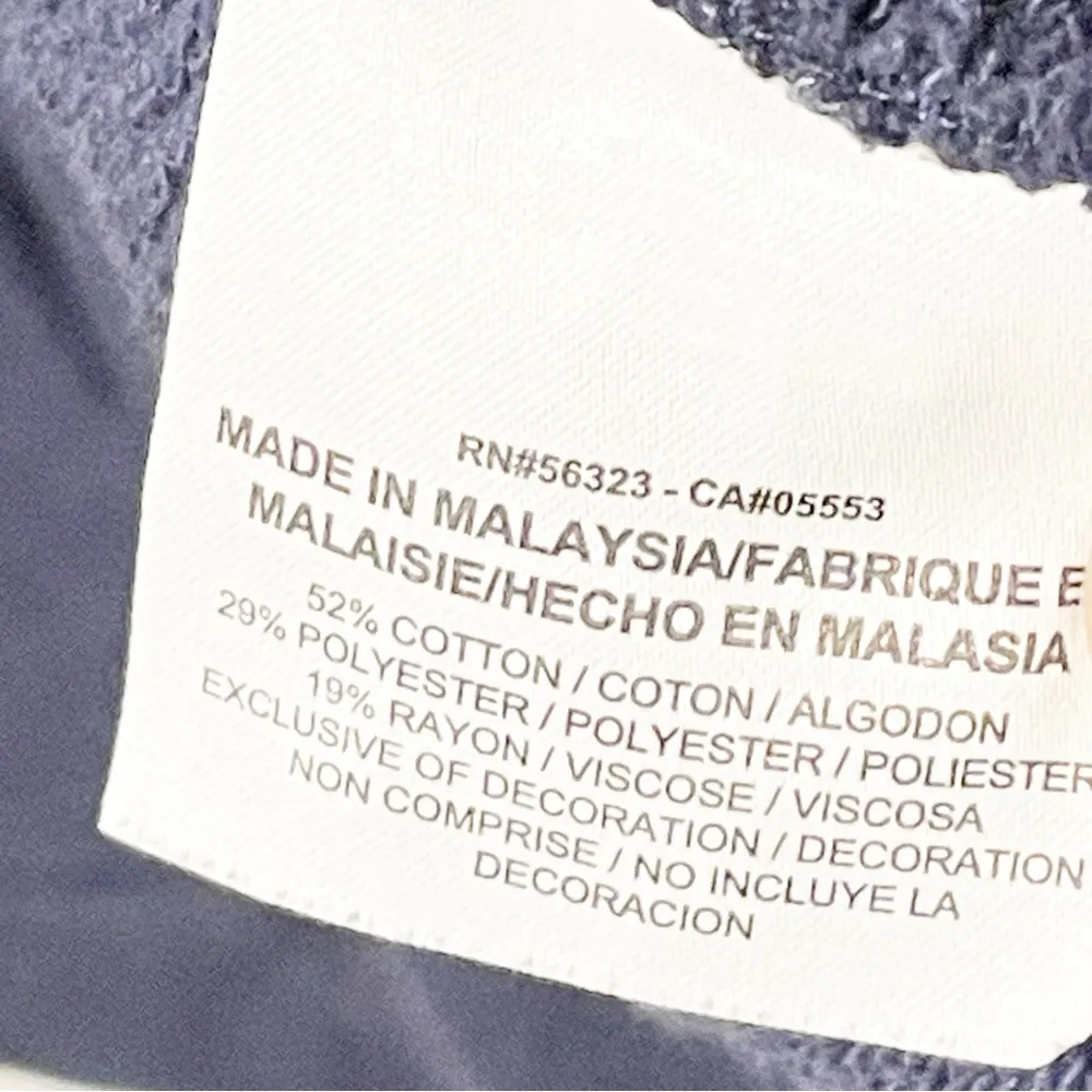 Nike Sportswear Size XS Navy Modern French Terry Open Front Drapey Cardigan - Image 4