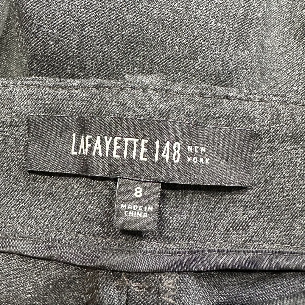 Lafayette 148 New York Virgin Wool Straight Leg Dress Pants Slacks in Gray 8 - Image 10