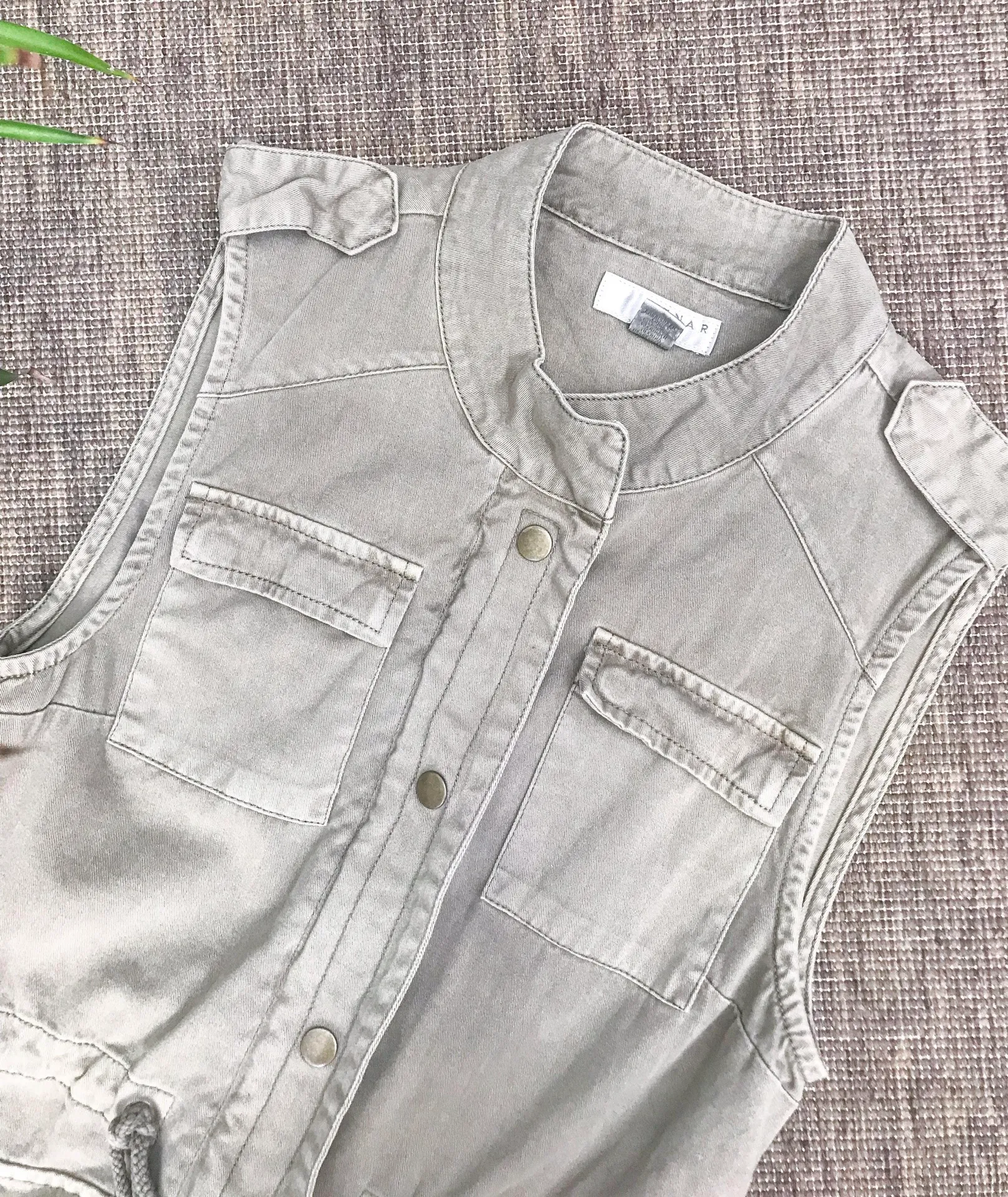 Nordstrom Kenar Green Utility Military Vest Jacket Layer - Image 3