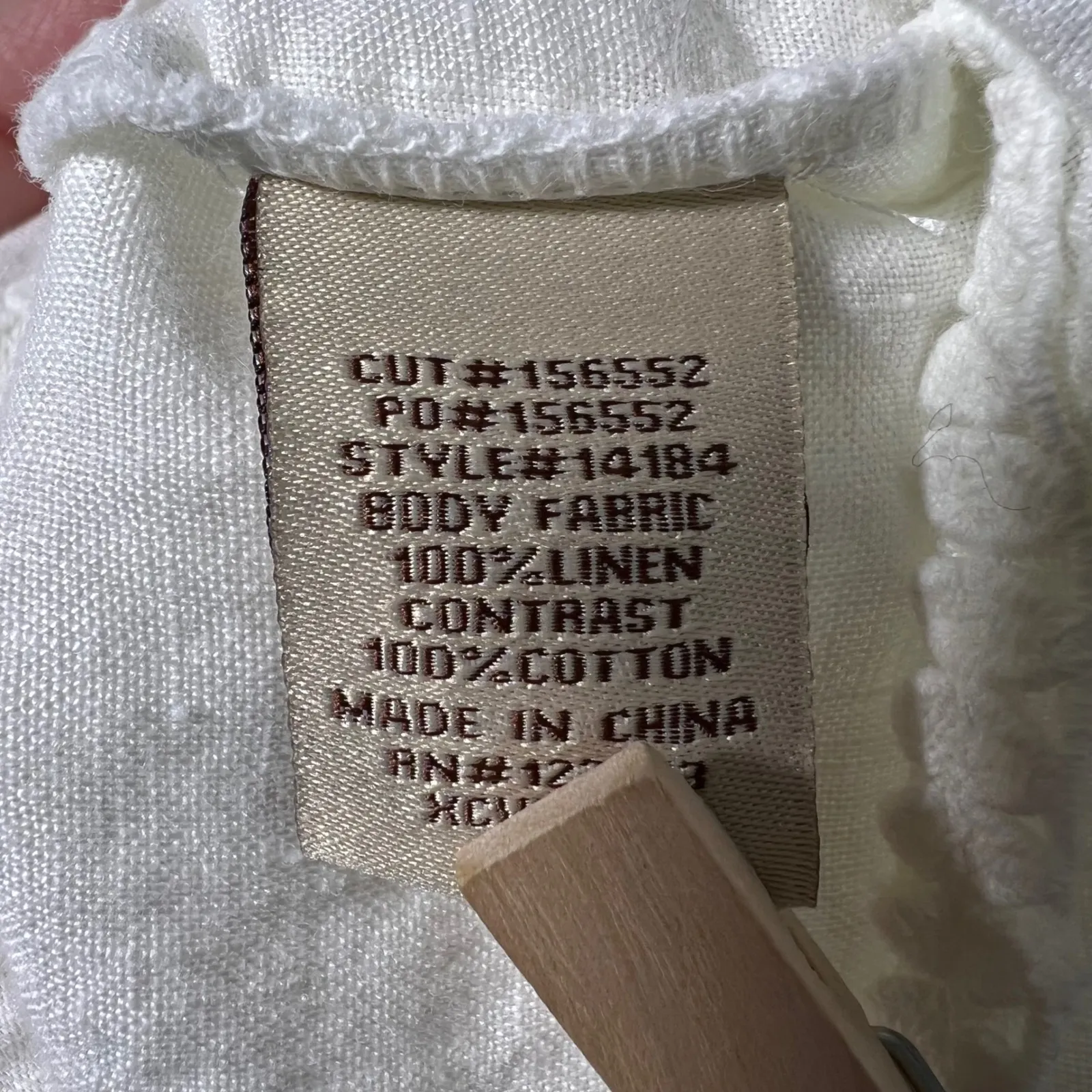 XCVI White Linen Crochet Lace Trim Boho Dolman Sleeve Top Size M - Image 5