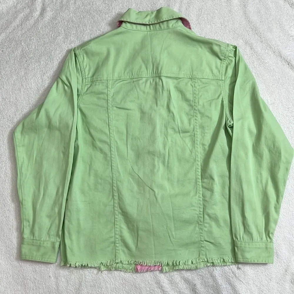 Quacker Factory  Embellished Light Green Jacket Size XS - Image 7