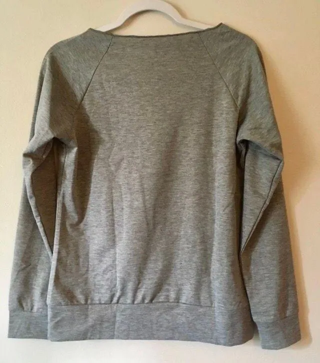 Pumpkin Sweatshirt, XXL Gray - Image 3