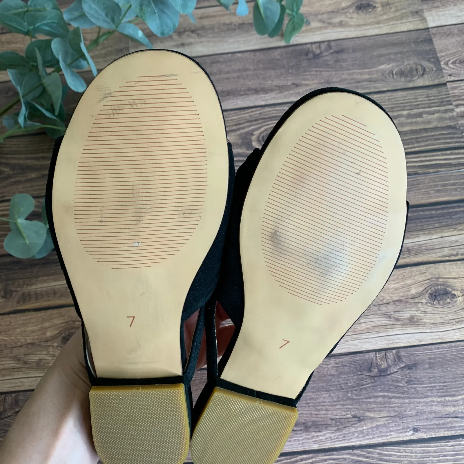 Marais x For Love & Lemons Suede Slides Flats Womens Black Size 7 - Image 12