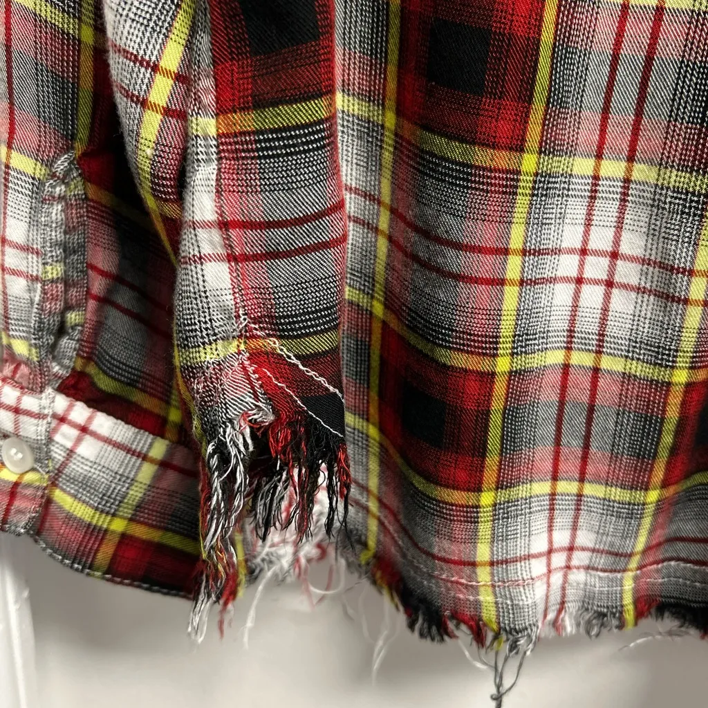 Velvet Heart Red and Black Plaid Button Down Shirt - Image 3