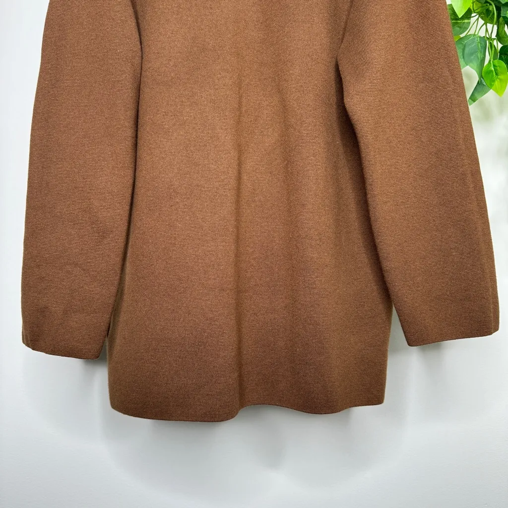 J. Crew Brown Cecile Relaxed Sweater Blazer size S Small BF013 - Image 6