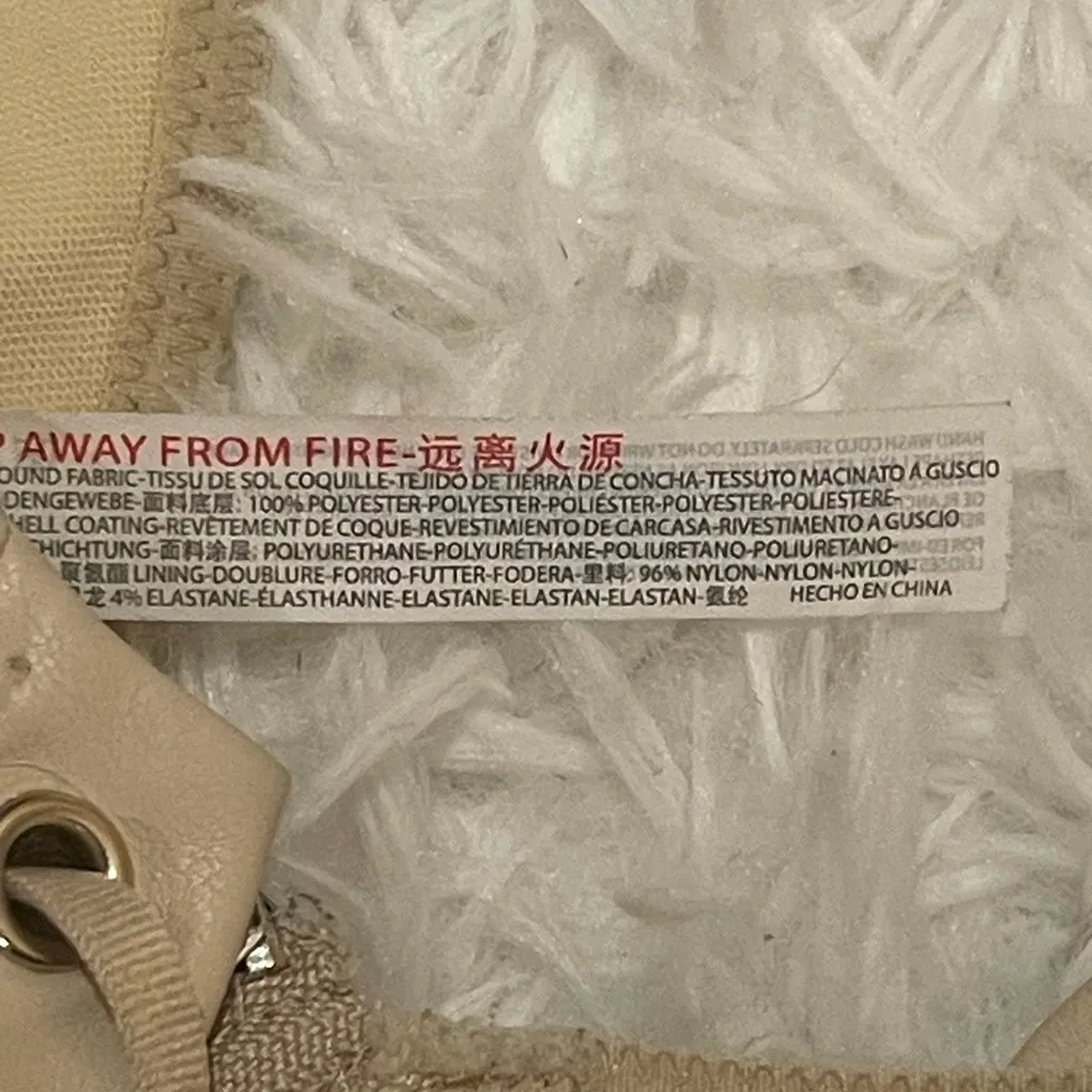 Urban Outfitters Hot Stuff faux leather corset halter top light tan woman small - Image 8