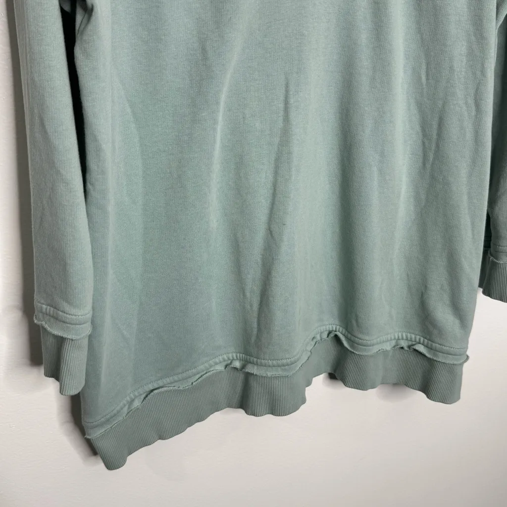 Soft Surroundings Snap Funnel Neck TunicSweatshirt Green Lounge Comfort XLP - Image 6