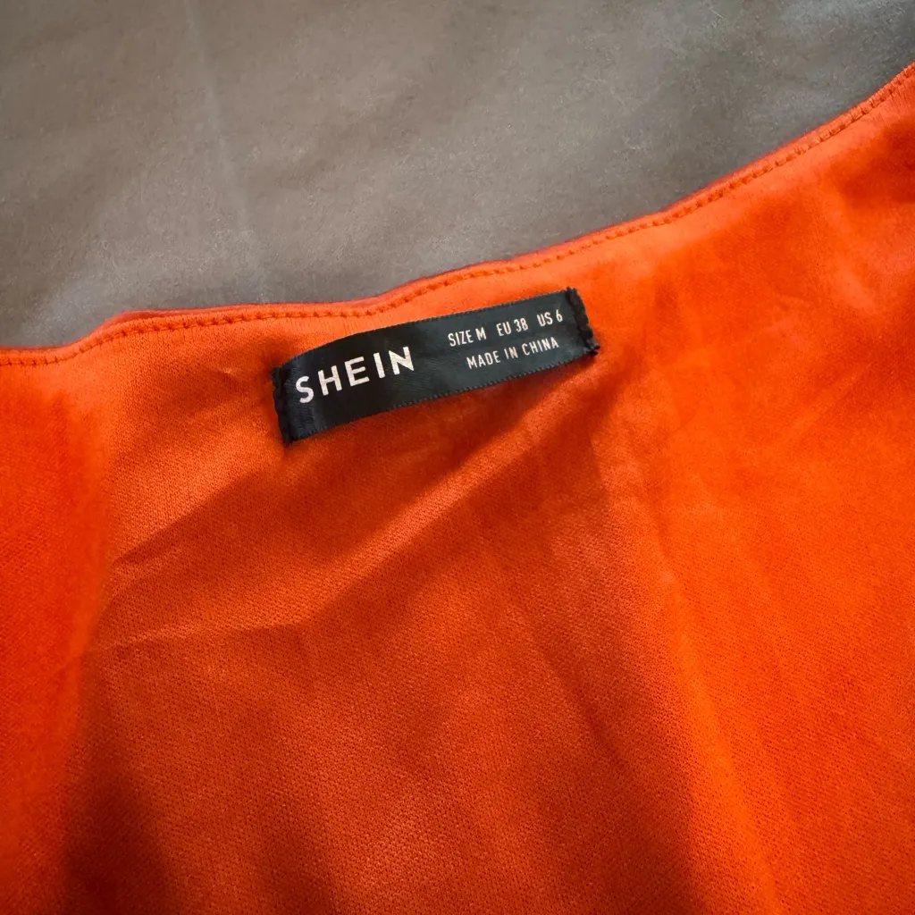 SHEIN Vibrant Orange Satin Top - Image 2