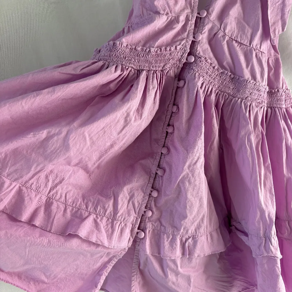 NWT Free People Sail away tunic  tiered ruffle dress lilac purple small - Image 5
