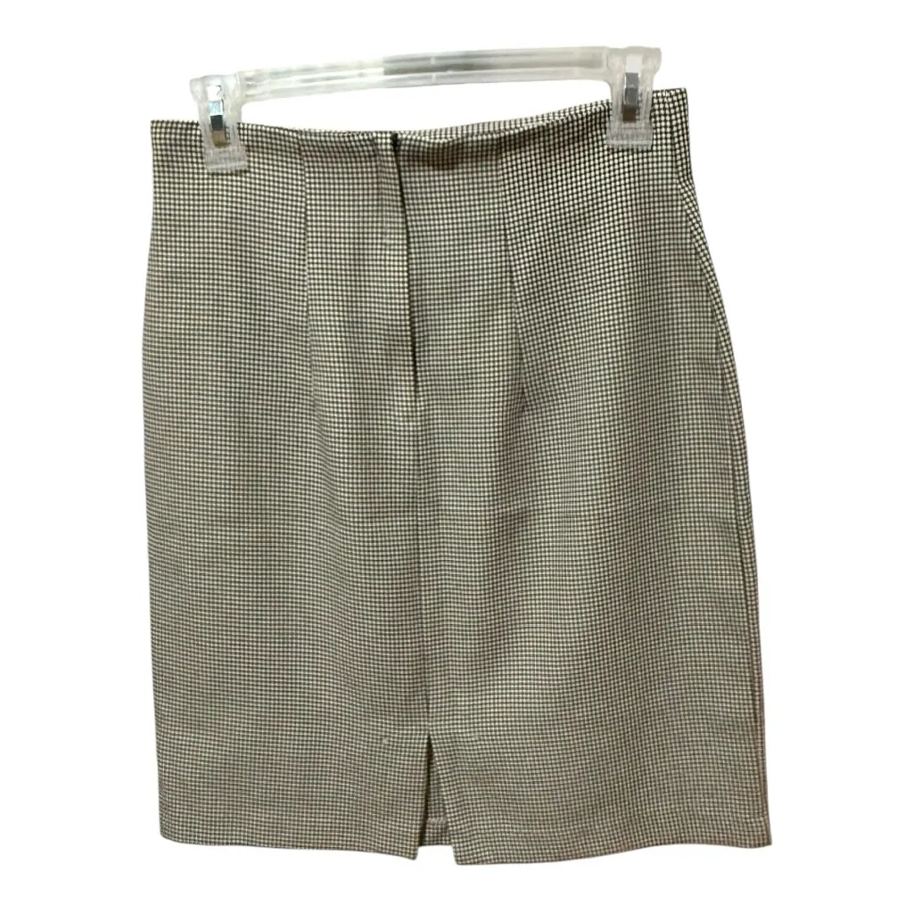 Fashion Bug Houndstooth Skirt Size 8 Black White Office Siren Vintage - Image 4