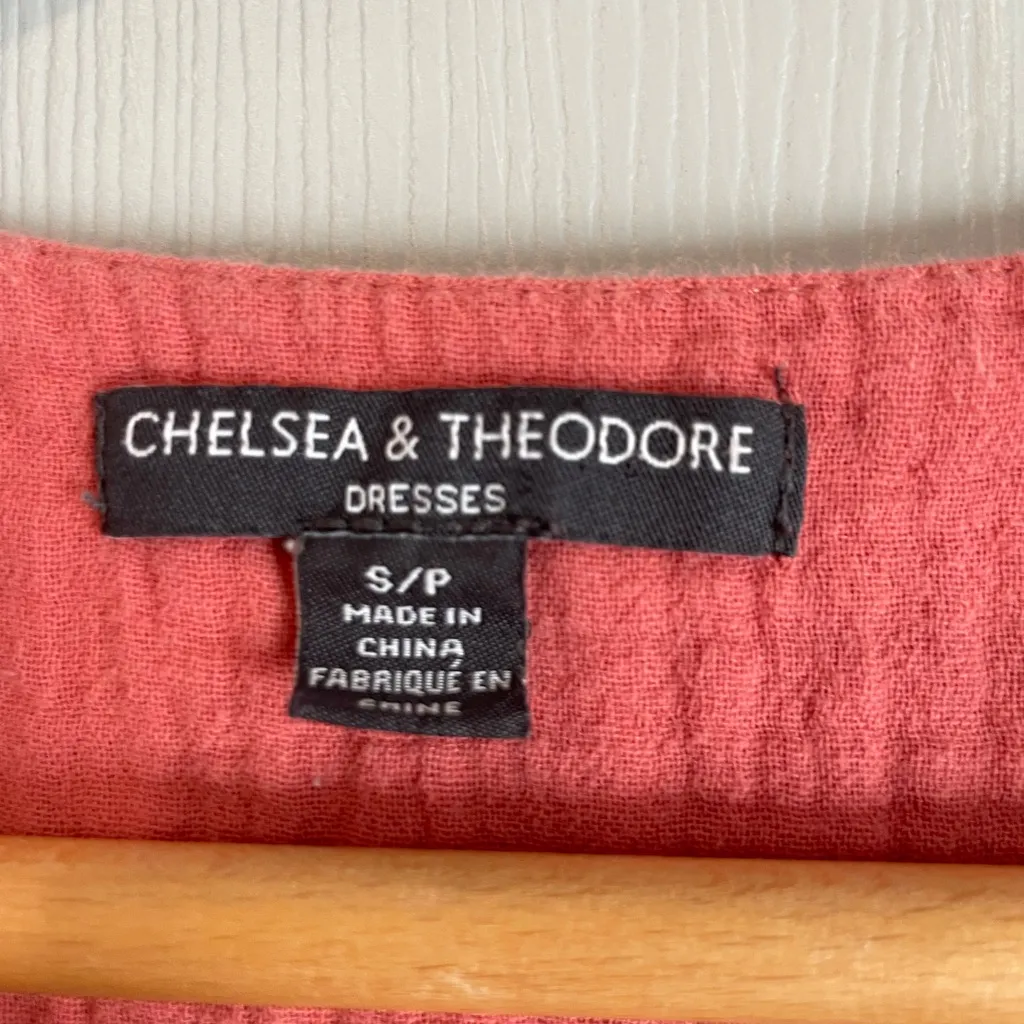Chelsea & Theodore S Pink Terracotta Fit Flare V - Image 3