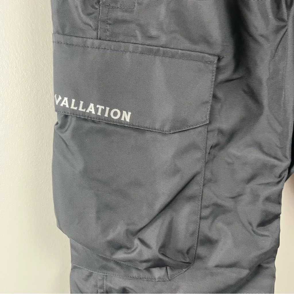 VALLATION OUTERWEAR DARK RAIN WATERPROOF PANTS women’s size small Black - Image 2