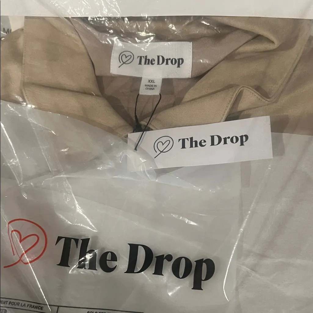 The Drop Haylan Suede Shacket Hummus color - Image 5