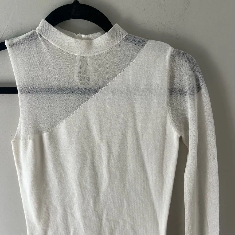 4th + Reckless Jesper Knit One Armed Dress White Size 6 - Image 4