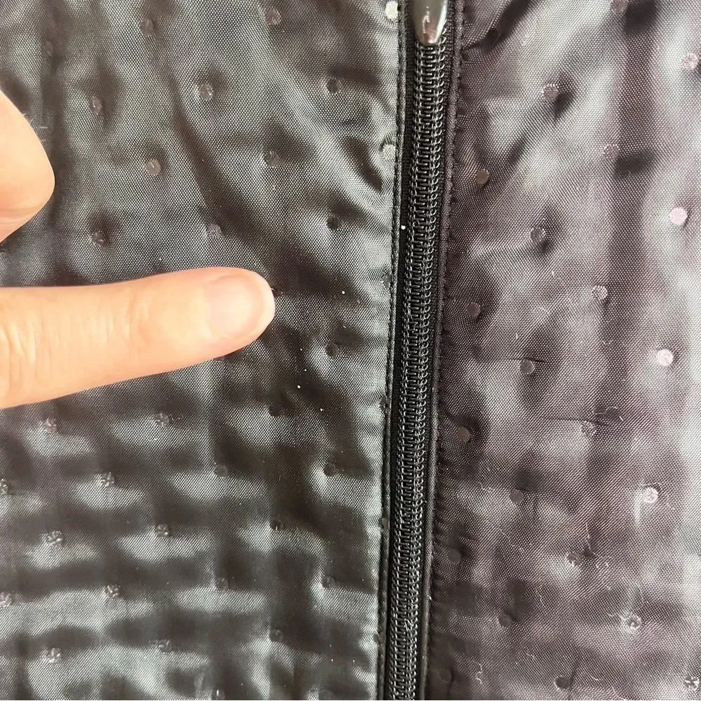 Anne Fontaine Womens Size 1 Jacket Felicia 2 Black Short Quilted Full Zip - Image 3