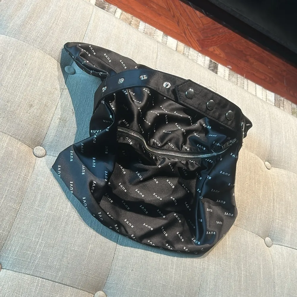 Ruve‎ Satin Slouchy Bag Black - Image 4