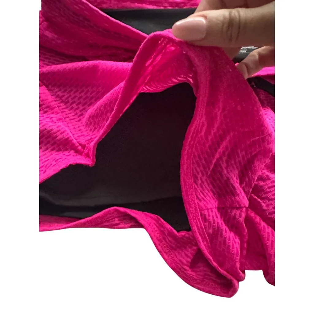 BEBE SPORT Pink Black Running Shorts Size XL NEW NWT - Image 3