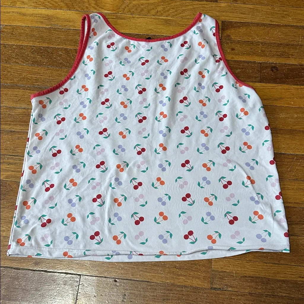 POP Fit x Cheek Boss Cherry Patterned Pajama/Lounge Set, Large Pink - Image 4