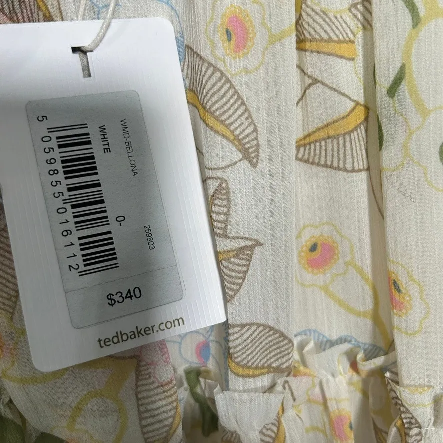 NEW Ted Baker Bellona Floral Tiered Trapeze Mini Dress Sz O-2 Extra Small Dainty - Image 16