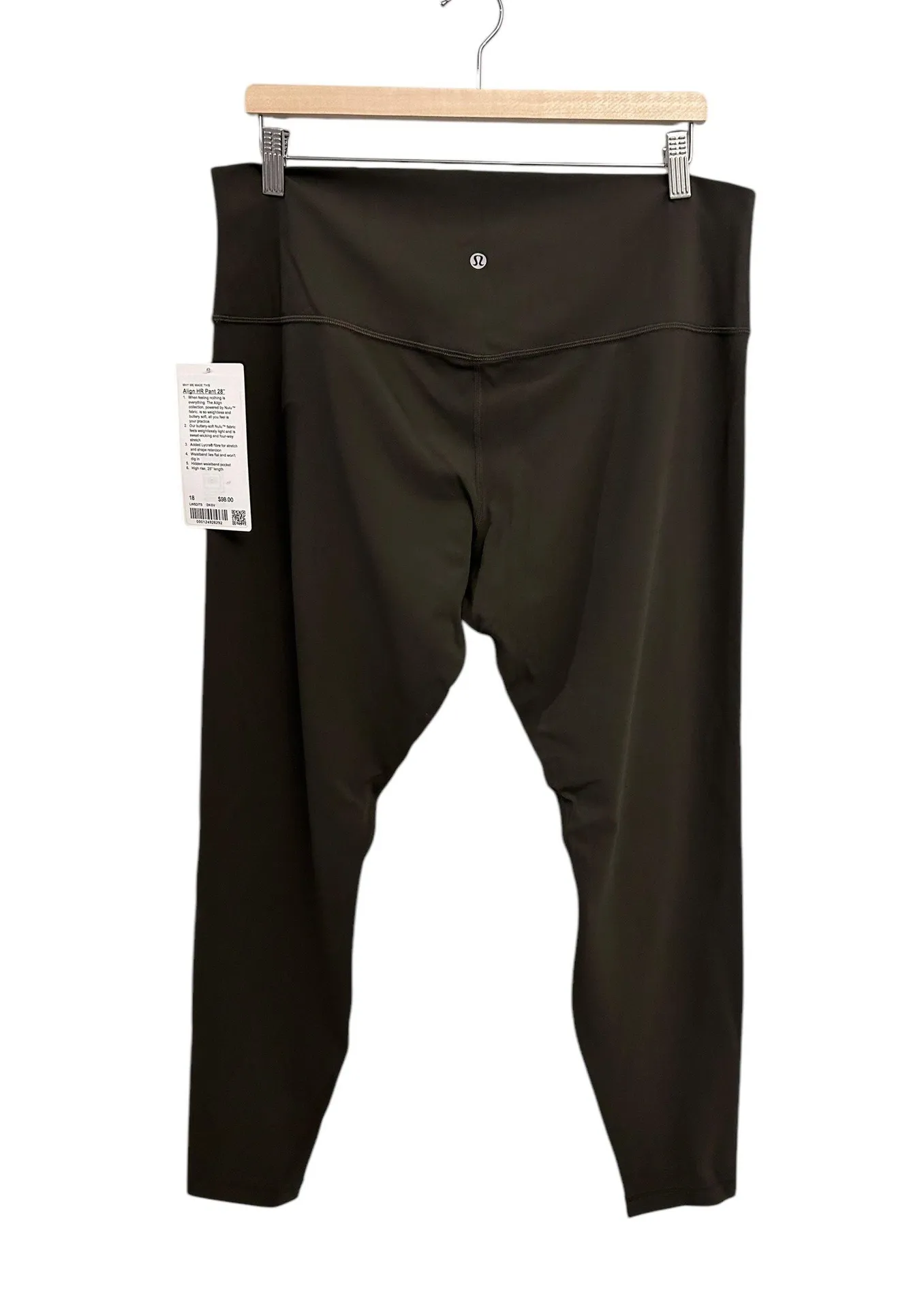 NWT  Align HR Pant 28”  Dark Olive Size 18  Authentic ( SOLD OUT) - Image 8