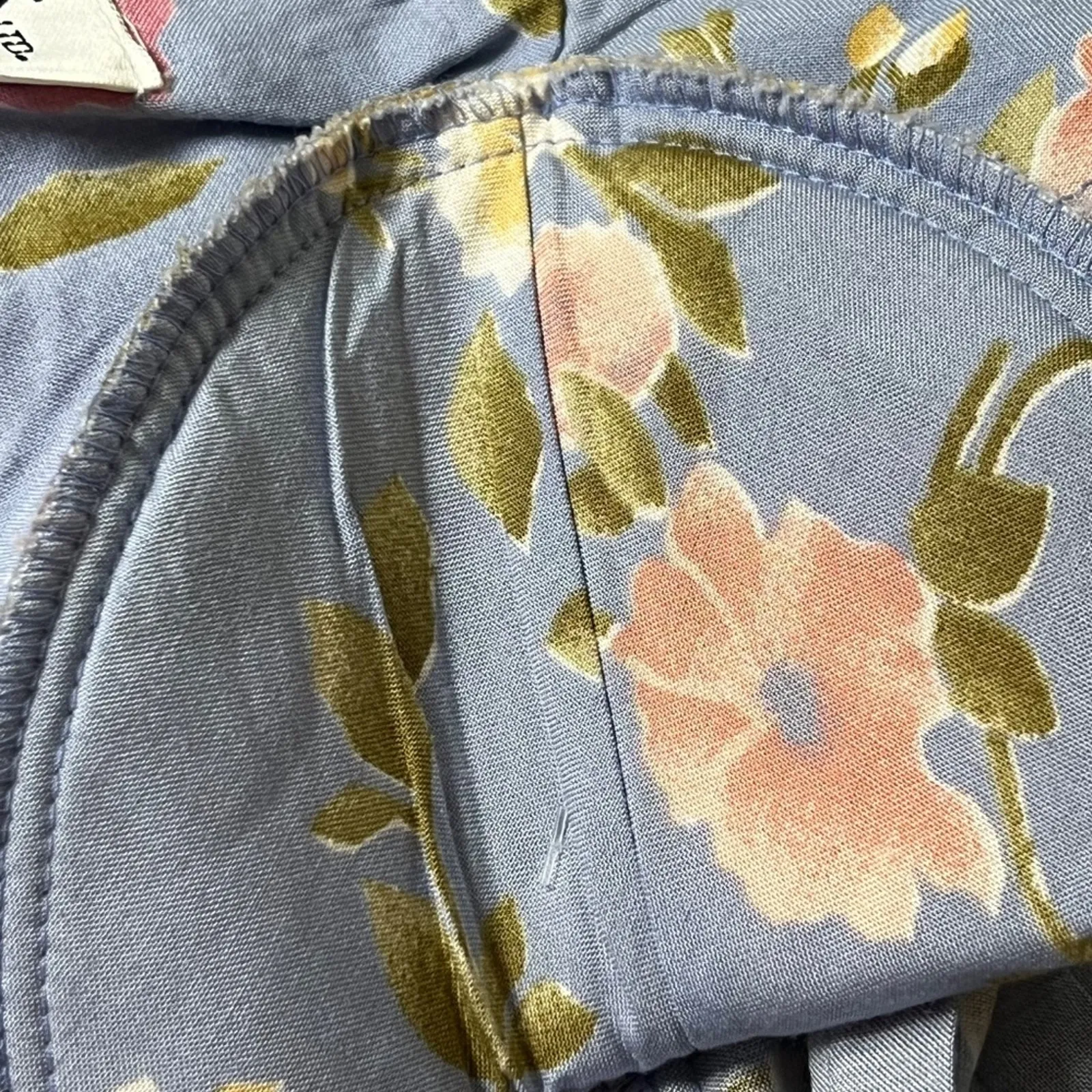 Vintage Small Dress 4 Maxi 90s Y2K Boho Midi Cottage Grunge Floral Tie back Purple - Image 11