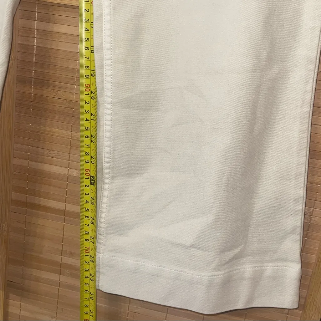 Faherty cream wide leg pants stretch slacks womans size 32 EUC - Image 8