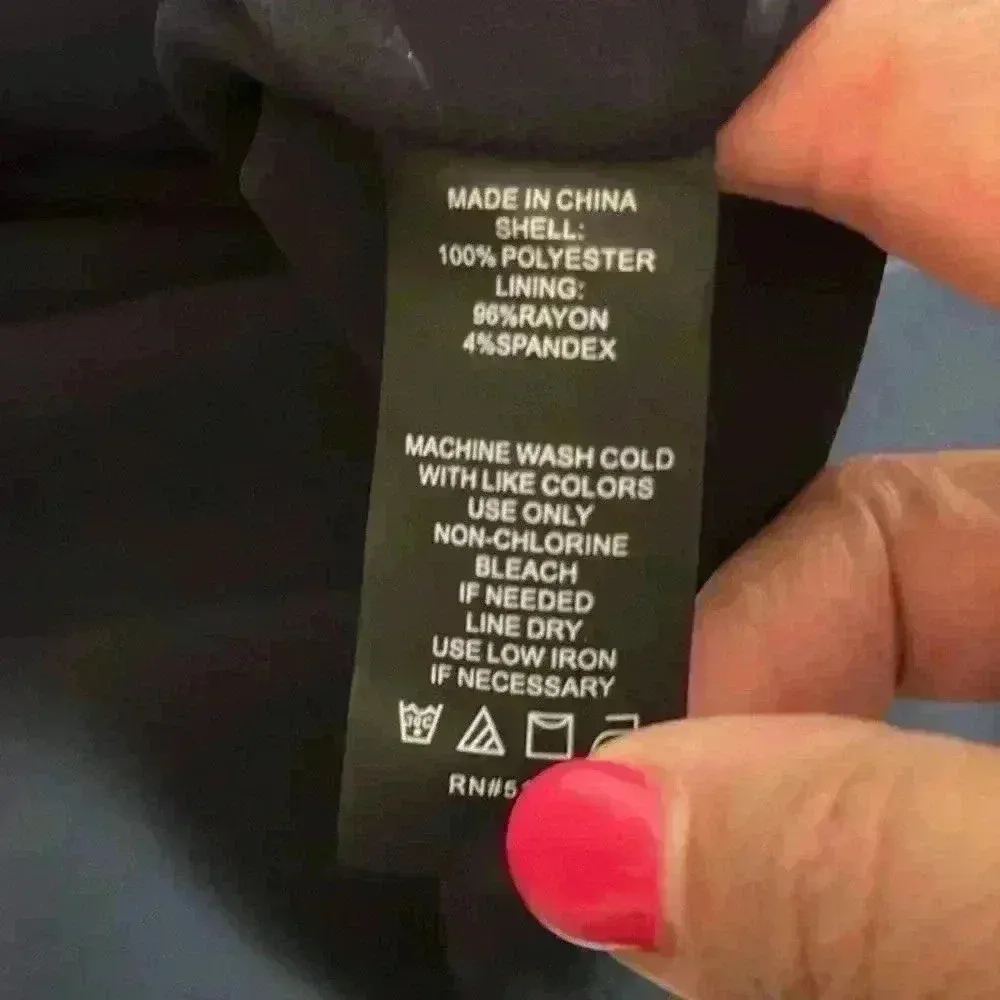 Vince Camuto dress size small in excellent condition black‎ blue and white color - Image 8