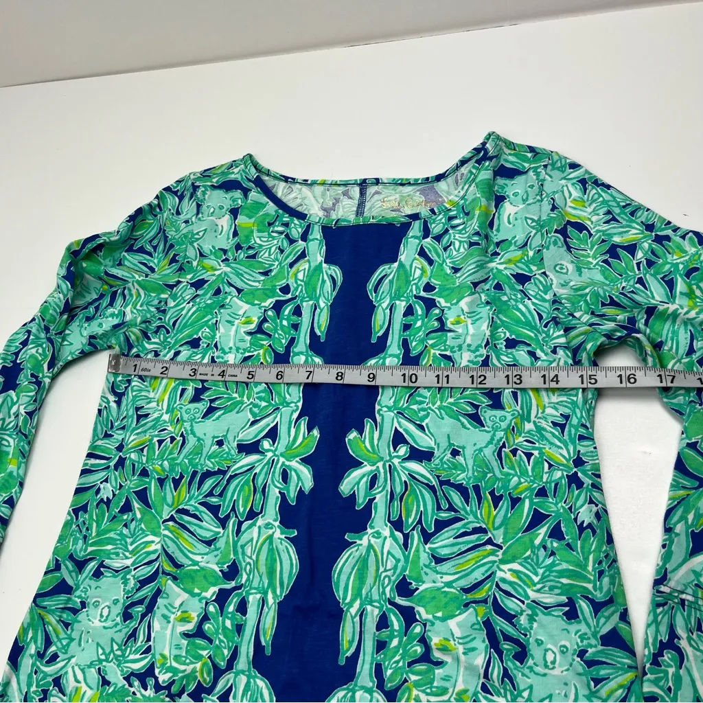 Lilly Pulitzer Marlowe‎ Dress Poolside Blue Koala The Wild Print Womens Small - Image 6