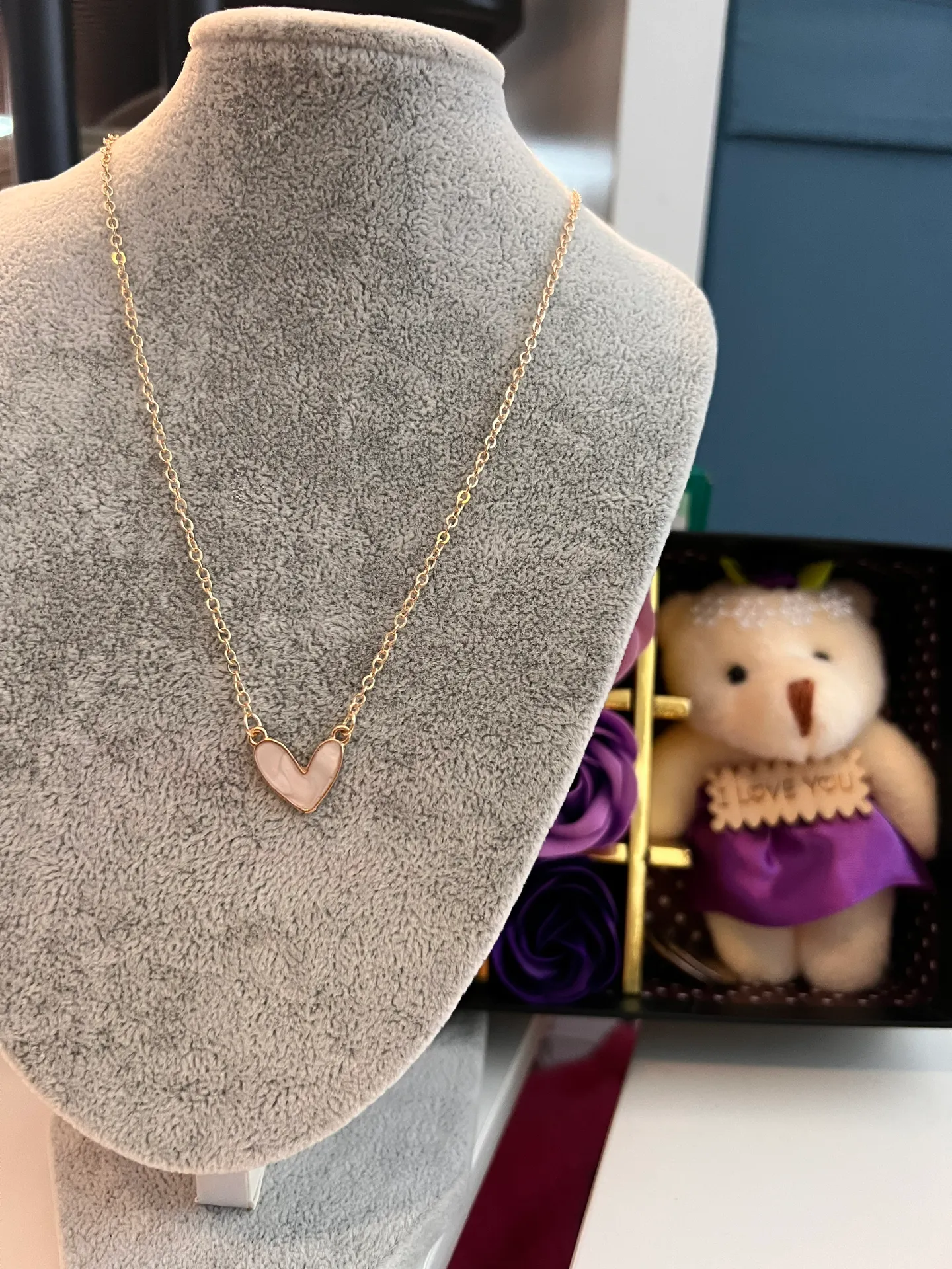 Gold Plated Heart Necklace - Image 2