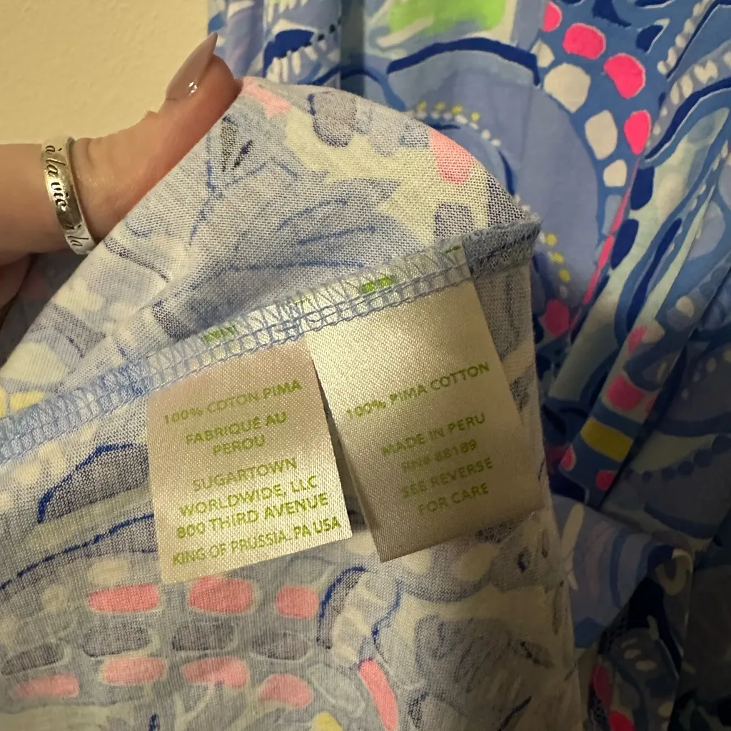 Lilly Pulitzer Margot Swing Dress Blue Peri Pinch Pinch size L style 26659 - Image 6