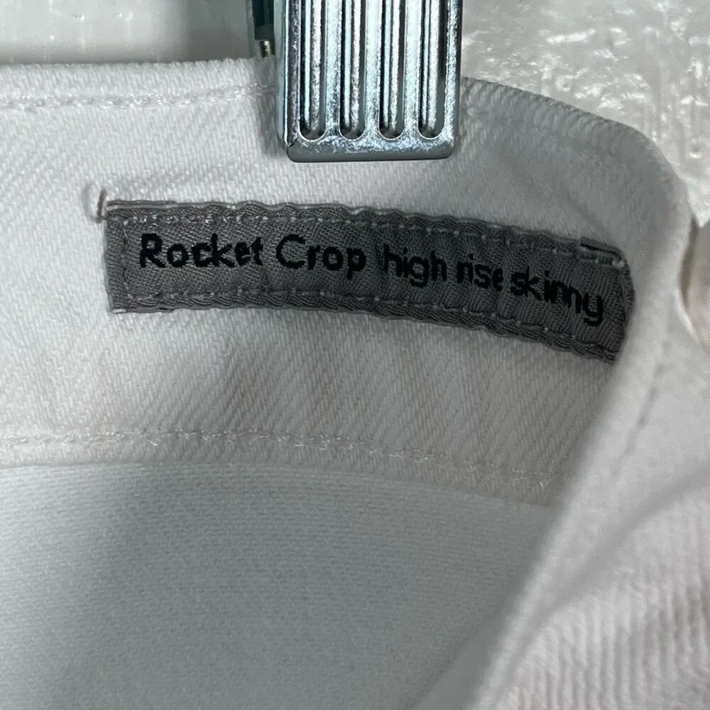 COH Citizens of Humanity Rocket Crop High Rise White Jeans Sz 28 Distressed - Image 10